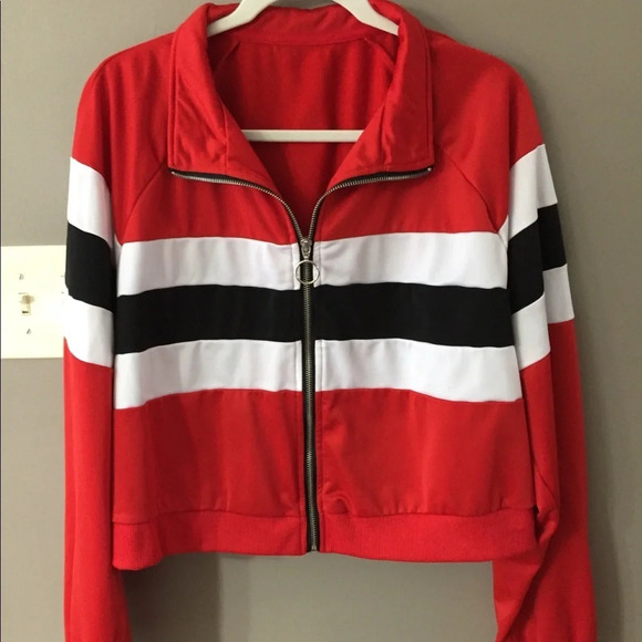 Red, Black & White Full Zip Jacket XL - Picture 1 of 10